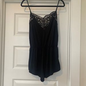 VS Black cotton Lace romper